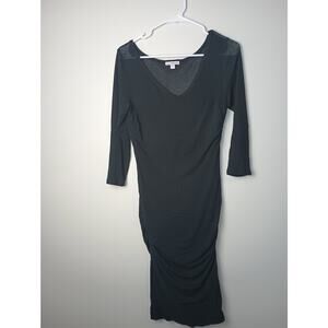 Standard James Perse Black Bodycon Dress Mini Women 2 Rouge Goth Holiday